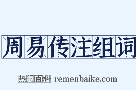 周易传注组词是什么意思的图片